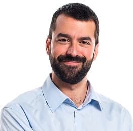 man with laptop presenting somethimg